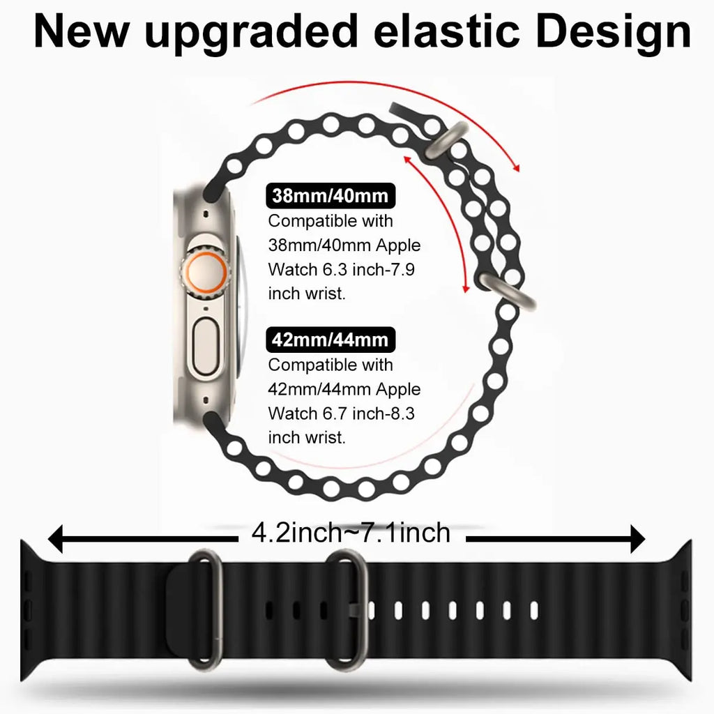 Ocean band for Apple Watch Ultra 3 2 band 49mm 46mm 44mm 40mm 45mm 41mm 42mm Correa band Apple Watch Series 11 10 9 SE 8 7 6 5 4