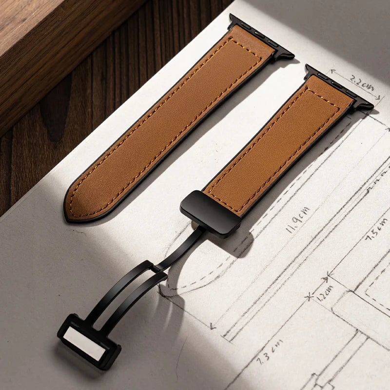 Leather band for Apple Watch 10 Ultra 9 band 46mm 49mm 42mm 44mm 45mm 40mm 41mm band men Silicone Apple Watch Series 9 8 7 SE 6 5