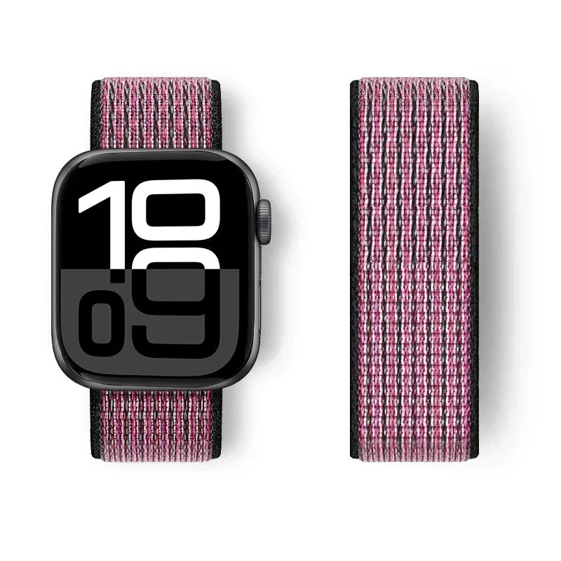 Nylon Loop For Apple Watch band 44mm 40mm 45mm 41mm 42mm 38mm 45mm sport band Apple Watch Series 9 8 7 SE 6 5 3 Ultra 2 49mm band