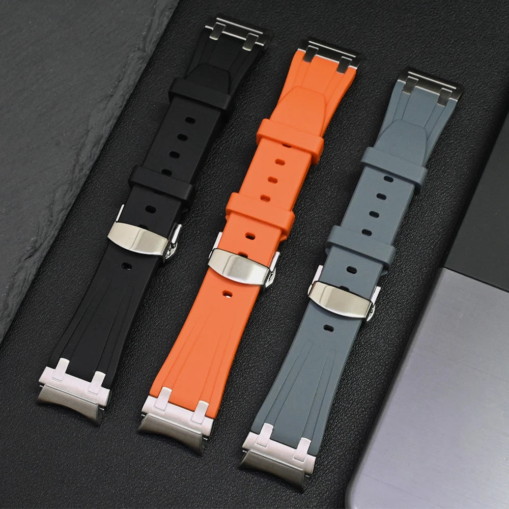 Silicone band for Samsung Galaxy Watch 7 40mm 44mm 6 4 classic 46 47mm 42 43mm 5 pro 45mm watchband no gaps men sports bracelet