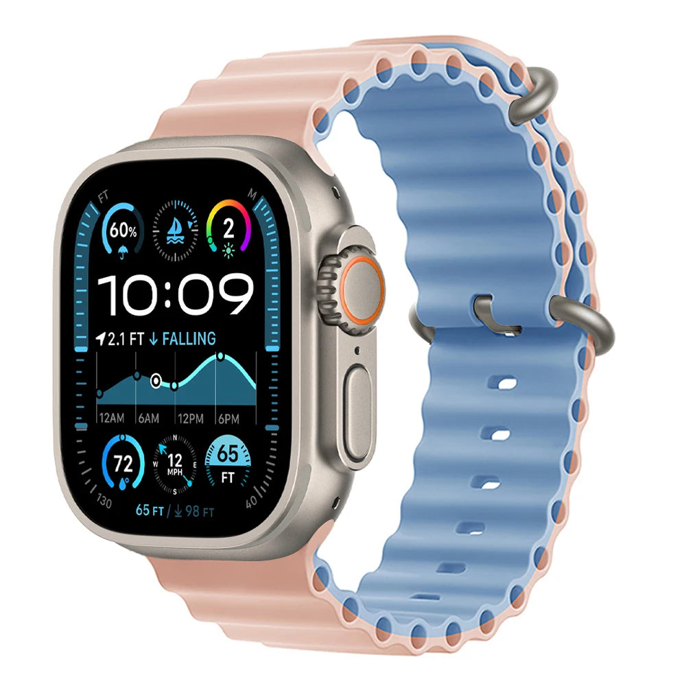 Ocean band for Apple Watch Ultra 3 2 band 49mm 46mm 44mm 40mm 45mm 41mm 42mm Correa band Apple Watch Series 11 10 9 SE 8 7 6 5 4
