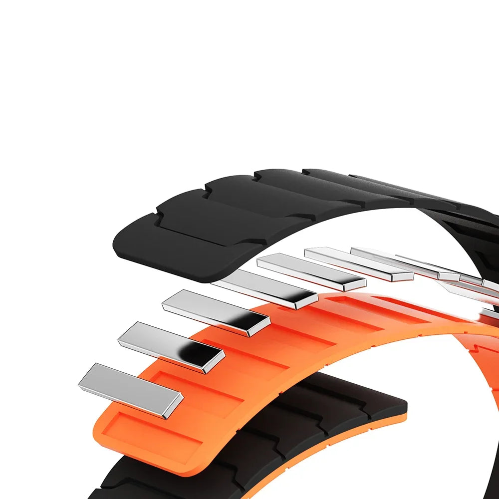 Magnetic Loop Strap for Samsung Galaxy Watch 8/8 Classic Sports Silicone Replacement Bracelet 46mm 40mm 44mm No Gaps WatchBand