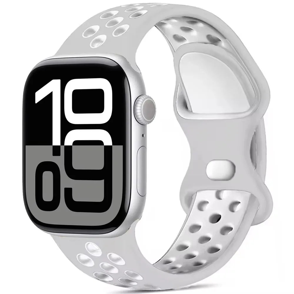 Silicone band for Apple Watch Series 11 10 46mm 42mm Sport band Apple Watch 9 8 7 6 5 SE 4 Ultra 3 2 49mm 45mm 44mm 40mm 41mm Band