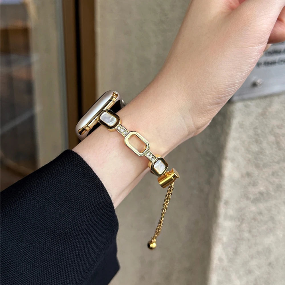 Women metal band for Apple Watch 10 9 8 band 42mm 46mm 41mm 45mm 40mm 44mm band Apple Watch Series 7 SE 6 5 Ultra watch band Belt