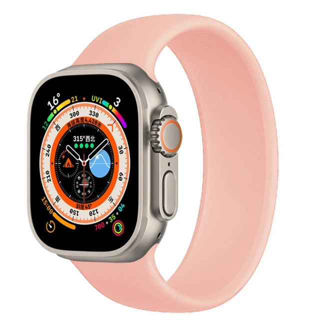 Solo Loop For Apple Watch band 45mm 44mm 40mm 41mm 42mm Ultra 49mm 38mm 44mm correa band Apple Watch Series 9 8 7 SE 3 4 5 6 band
