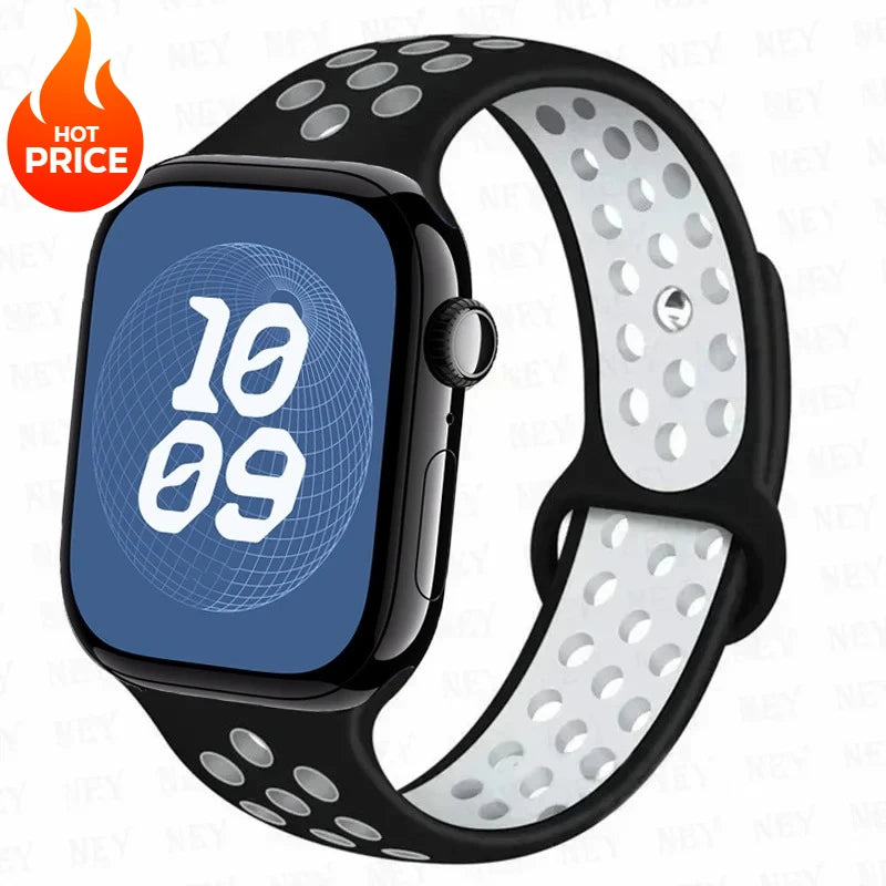 Sport band For Apple Watch Ultra 3 49mm S11 46mm 42mm 45mm 44mm 40mm 41mm band Apple Watch Series 10 8 7 6 4 5 9 SE Silicone Band