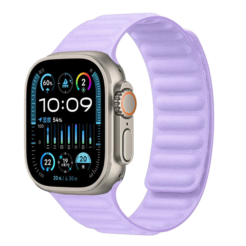 Silicone band for Apple Watch Ultra 3 2 49mm 11 10 9 8 7 45mm 41mm 42mm 46mm band Magnatic band Wristband Apple Watch 6 SE Belt