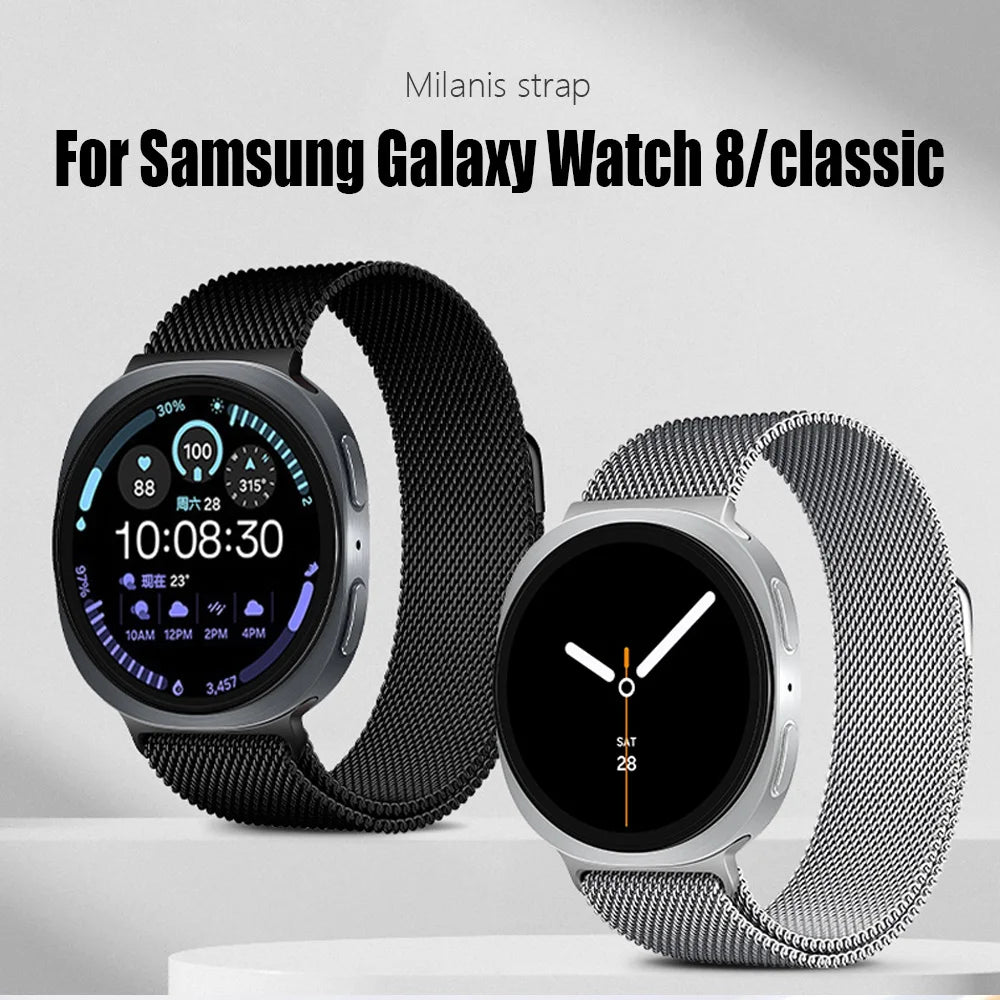 Milanese Loop For Samsung Galaxy Watch 8 Classic 44mm-40mm Band Wristband Stainless Steel Magnetic Bracelet Galaxy 8 46mm Strap