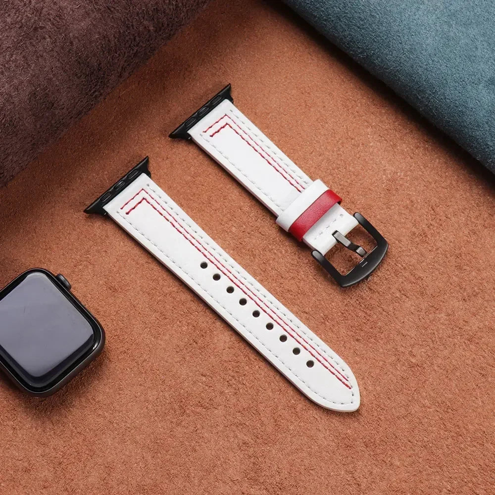 Leather loop band For Apple Watch band 40mm Ultra 49mm 41mm 42mm 38mm 46mm 44mm 45mm band Apple Watch Series 10 9 5 6 SE 8 7 3 4