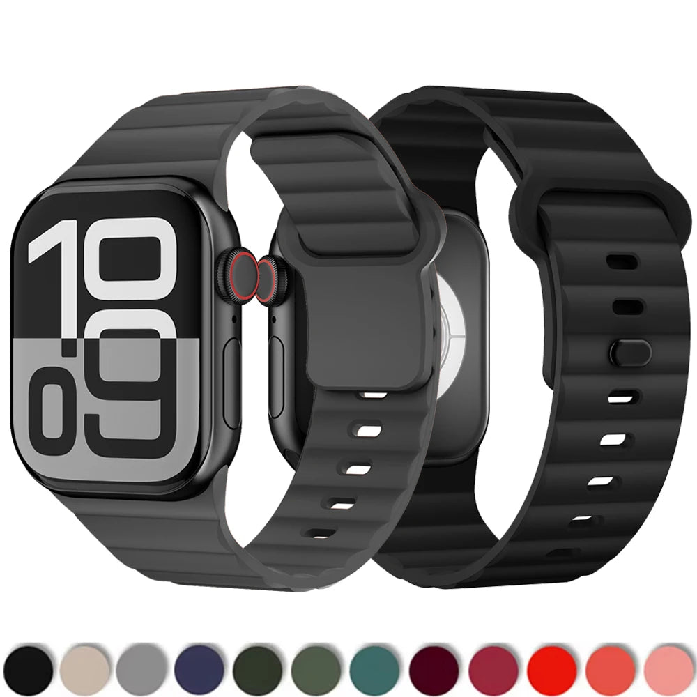 Sport Silicone band for Apple Watch band 44mm 40mm 46mm 41mm 49mm 42mm 45mm correas band Apple Watch Ultra 2 Series 10 9 8 7 SE