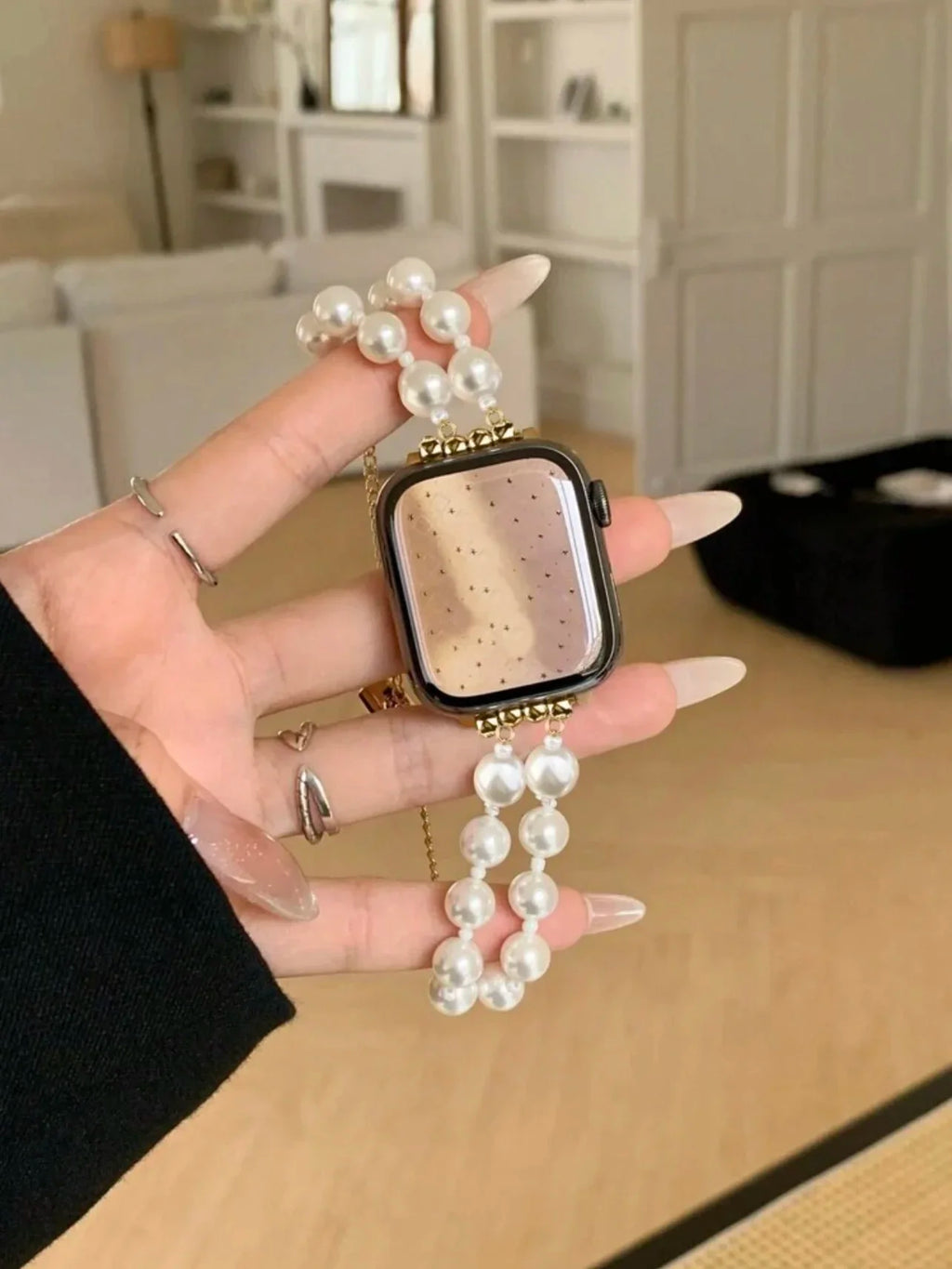 New Adjust Beads Link band For Apple Watch band For Women 38mm 40mm 41mm 42mm 44mm 45mm 46mm 49mm