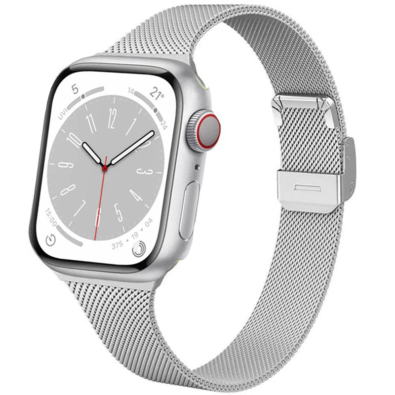 Silm Milanese band For Apple Watch band 11 10 9 8 7 46mm 42mm 45mm 41mm Ultra 3 2 49mm metal band Apple Watch 6 5 4 SE 44mm 40mm