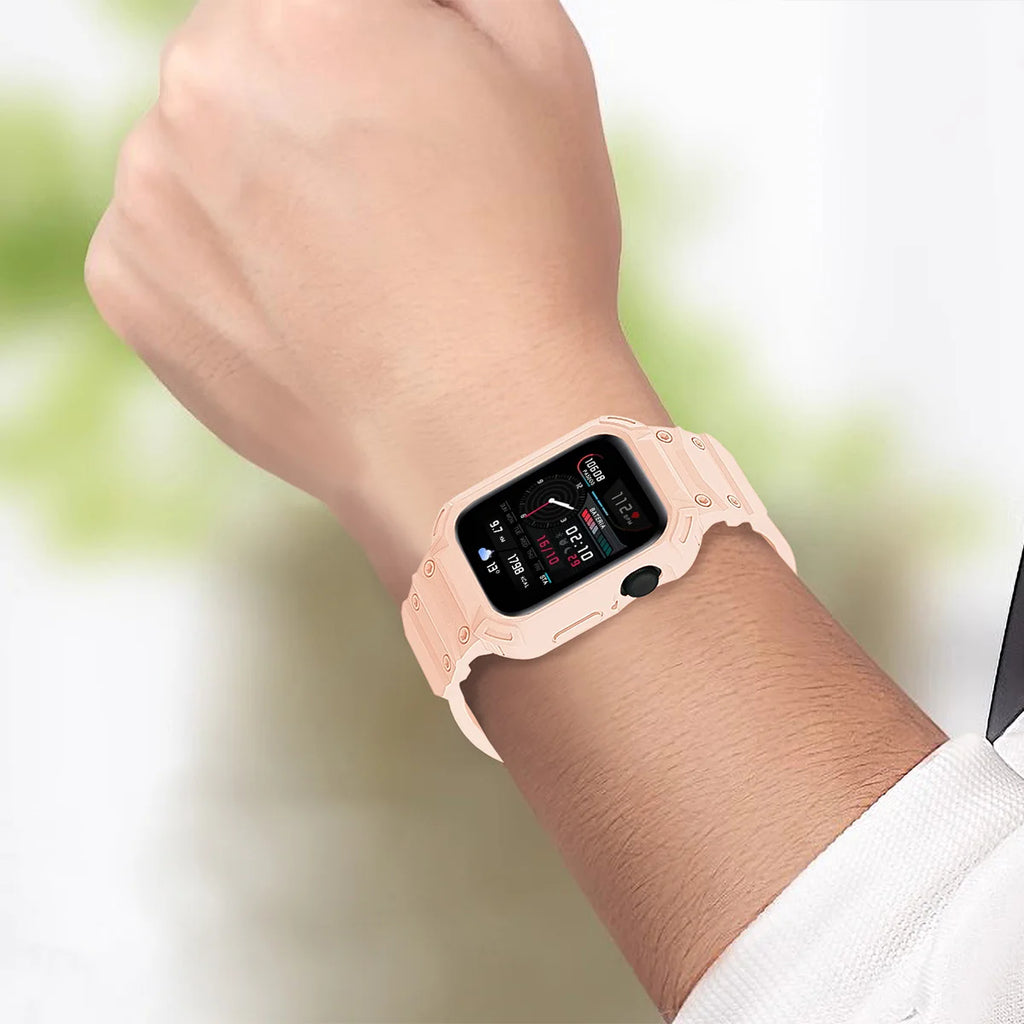 For Apple Watch Series 10 46mm 42mm Sport Protective Replacement Wristband Apple Watch Series 10 Retrofits band Case One piece