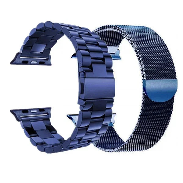 2pcs Stainless Steel band For Apple Watch band 49mm 45mm 41mm 40mm 44mm metal correa band belt Apple Watch Series9 8 7 6 5 SE 4