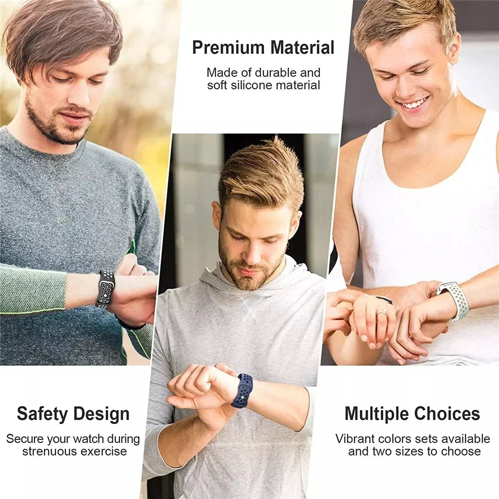 band For Apple Watch band 46mm 44mm 45mm 49mm 40mm 41mm 38mm 42mm correa Breathable band Apple Watch Series Ultra 11 10 9 8 SE 7 6