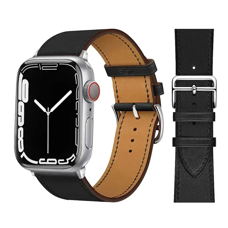 Sport Leather Watch band for Apple Watch band 44mm 38mm 42mm 46mm 40mm 41mm 49mm 45mm band Apple Watch Series Ultra 2 10 9 8 7 6 5 4 SE