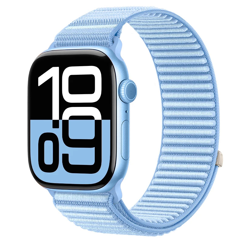 Sport band For Apple Watch 11 10 42mm 46mm Ultra 3 49mm Nylon Loop band For Apple Watch SE 3 40mm 44mm 9 2 8 7 38mm 41mm 45mm Watchand