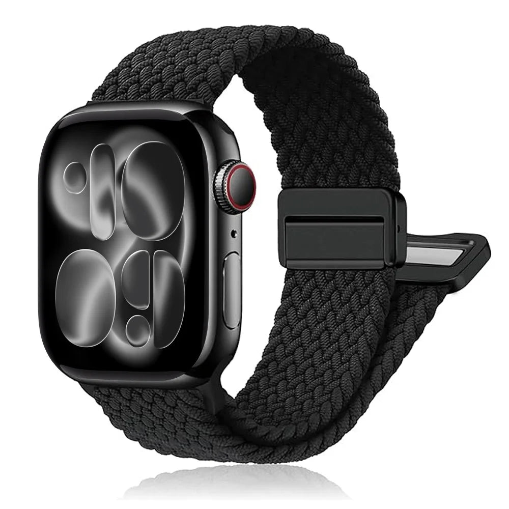 Braided LOOP band For Apple Watch 11 10 band 42mm 46mm SE3 40mm 44mm Magnetic Correa band Series 9 7 6 8 45mm 41mm 40mm Band