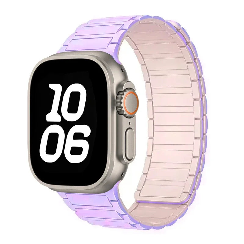 Silicone band for Apple Watch 46mm 42mm 49mm 45mm 41mm 44mm 40mm Magnetic band for Apple Watch Ultra 2 Series 10 9 8 7 6 SE 5 4 3