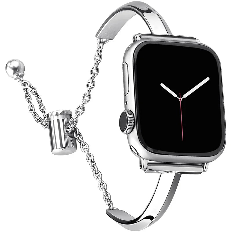 Luxury Watch band for Apple Watch Series 10 9 8 7 6 SE 5 4 Women Diamond Steel band Apple Watch Ultra 49mm 46mm 44mm 40mm 42mm 38mm band