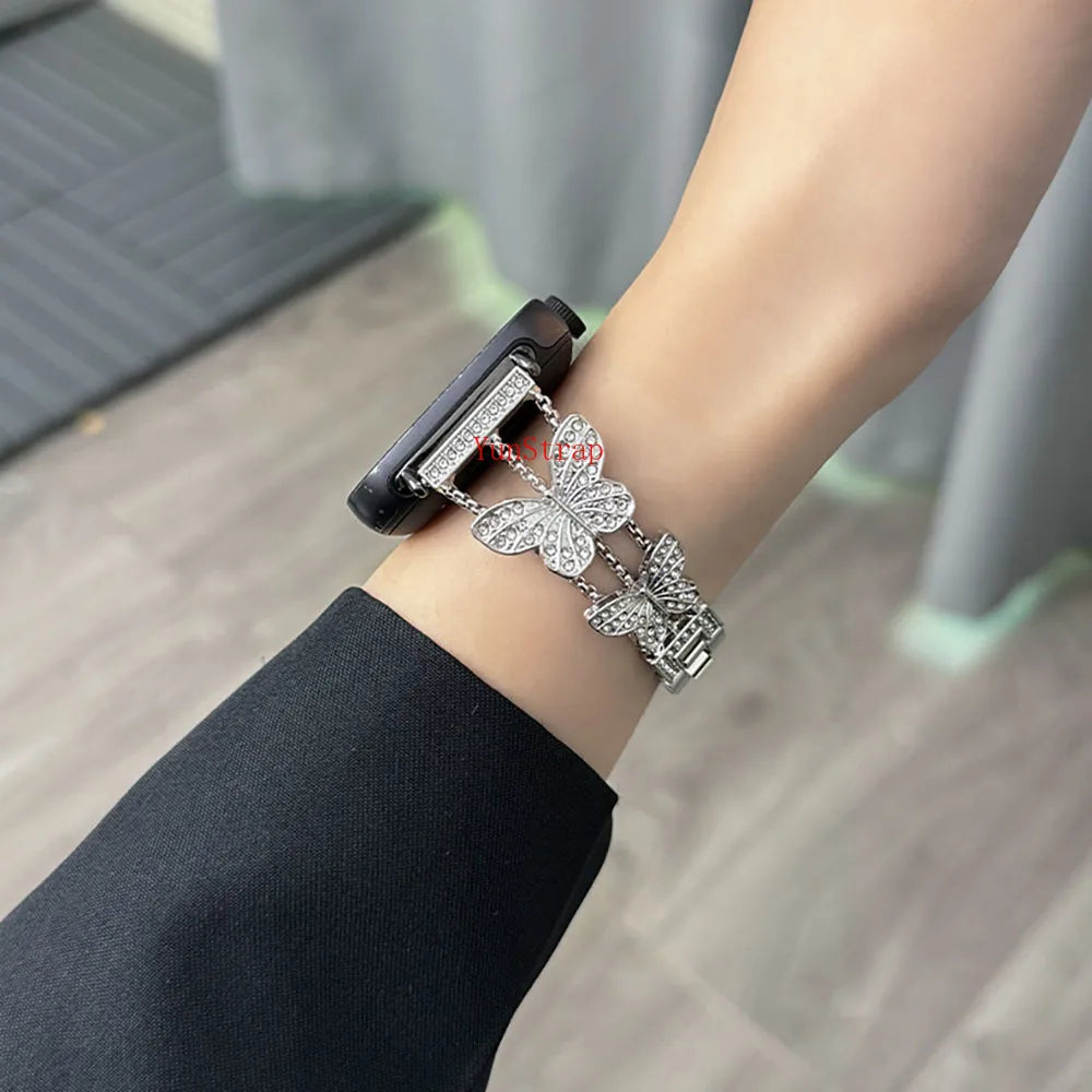 20/22mm Butterfly Style Strap For Huawei Watch 4 GT 2 2e 3 4 5 5Pro Bracelet For Samsung Galaxy Watch 4 5 6 7 classic/active