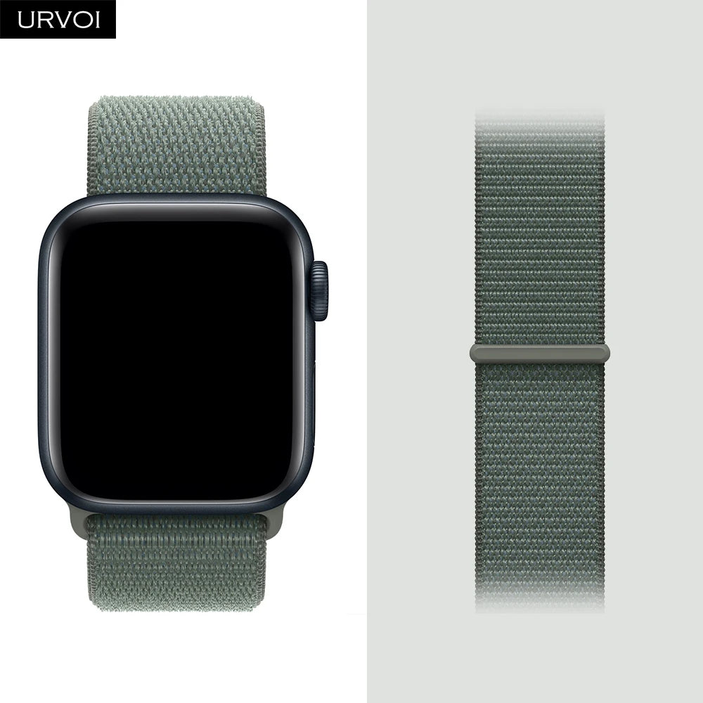 URVOI Sport Loop for Apple Watch Ultra 3 2 Series 11 10 9 8 SE3 Nylon loop for Apple Watch sport band 42mm 46mm breathabe hook fastener