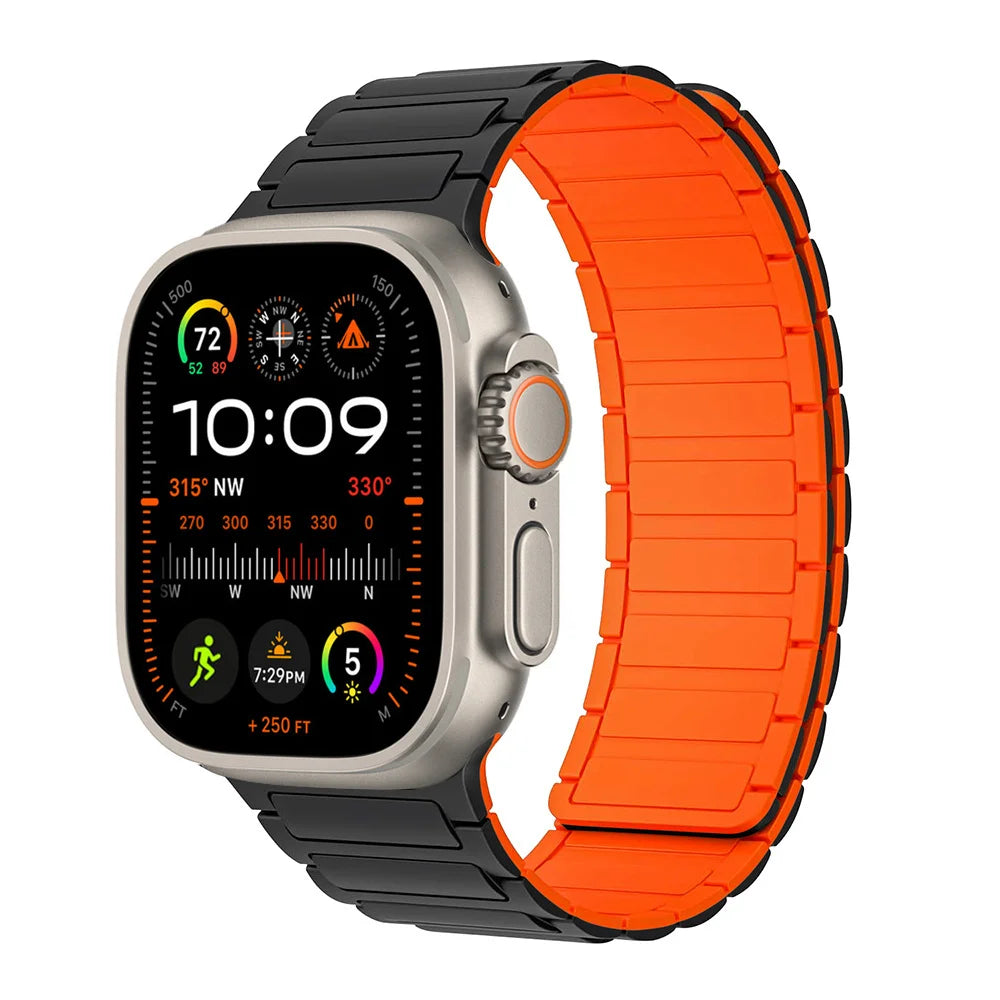 Magnetic band For Apple Watch Ultra 2 49mm 44mm 45mm 38mm 42mm 41mm belt Silicone band Apple Watch Series 8 7 6 5 9 SE 40mm band