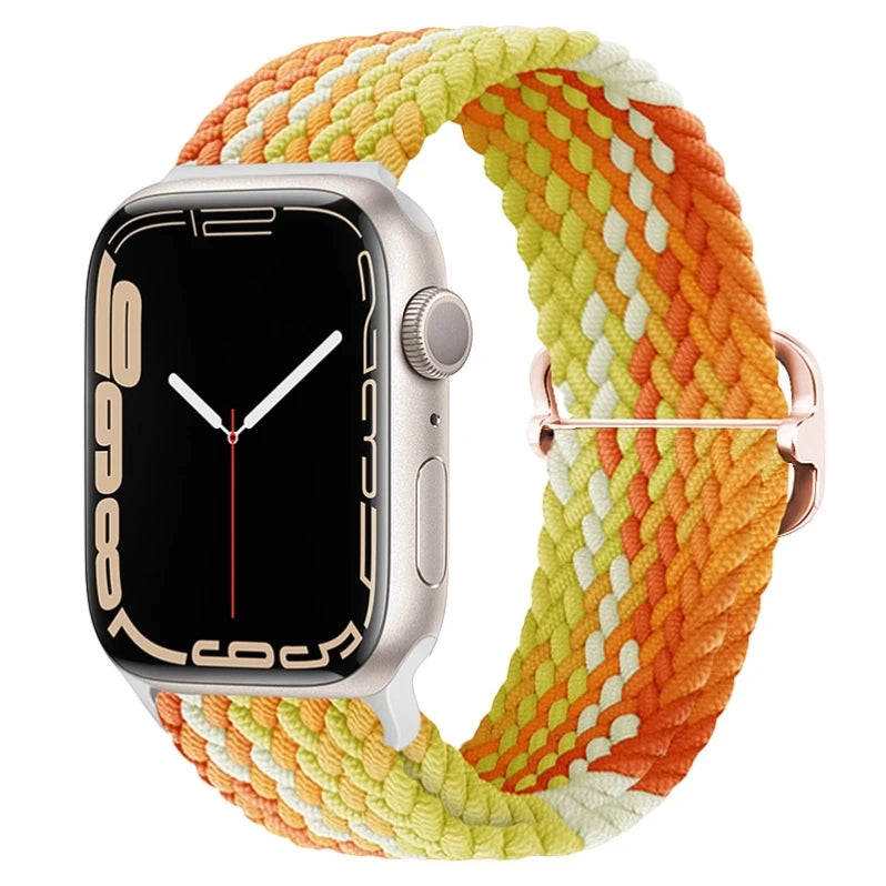 Braided Solo Loop band For Apple Watch band 40mm 44mm 45mm 41mm 38mm 42mm 49mm band correa Apple Watch Series Ultra 9 8 7 6 5 SE