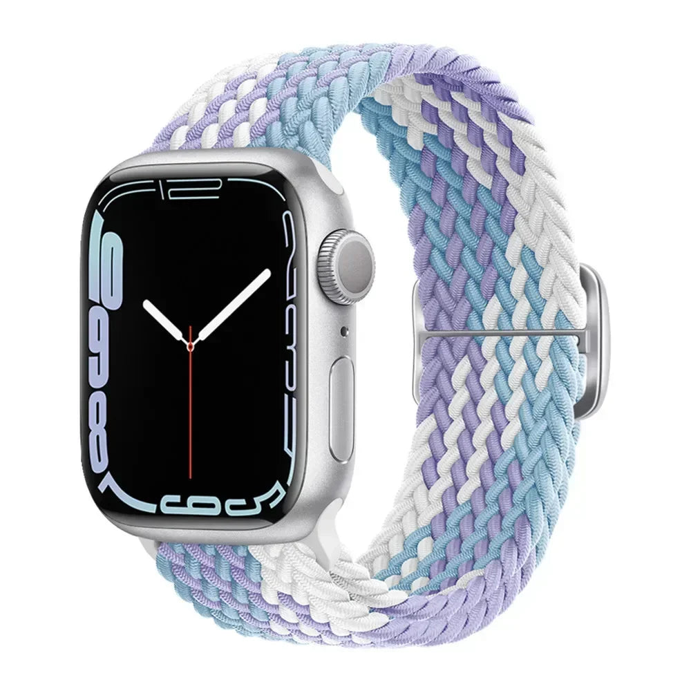 Nylon band for Apple Watch Ultra 2 band 49mm 40mm 44mm 41mm S10 46mm Elastic Braided Loop band Apple Watch Series 9 8 7 6 SE 5 4