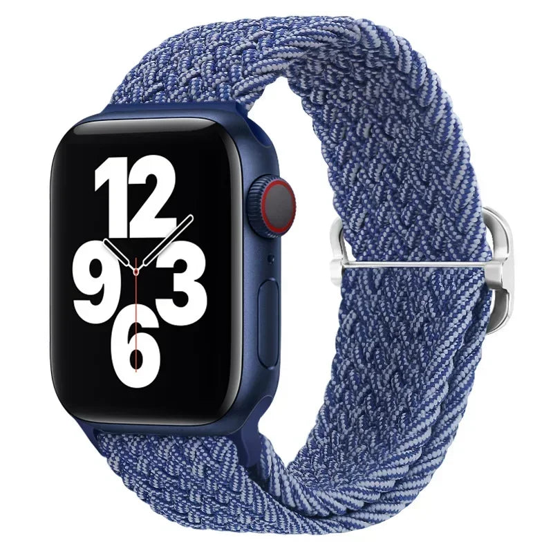 Braided Nylon band for Apple Watch band Ultra 2 49mm Series 10 46mm 42mm 44mm 40mm 41mm Adjustable band Apple Watch 9 8 7 6 SE 5 4