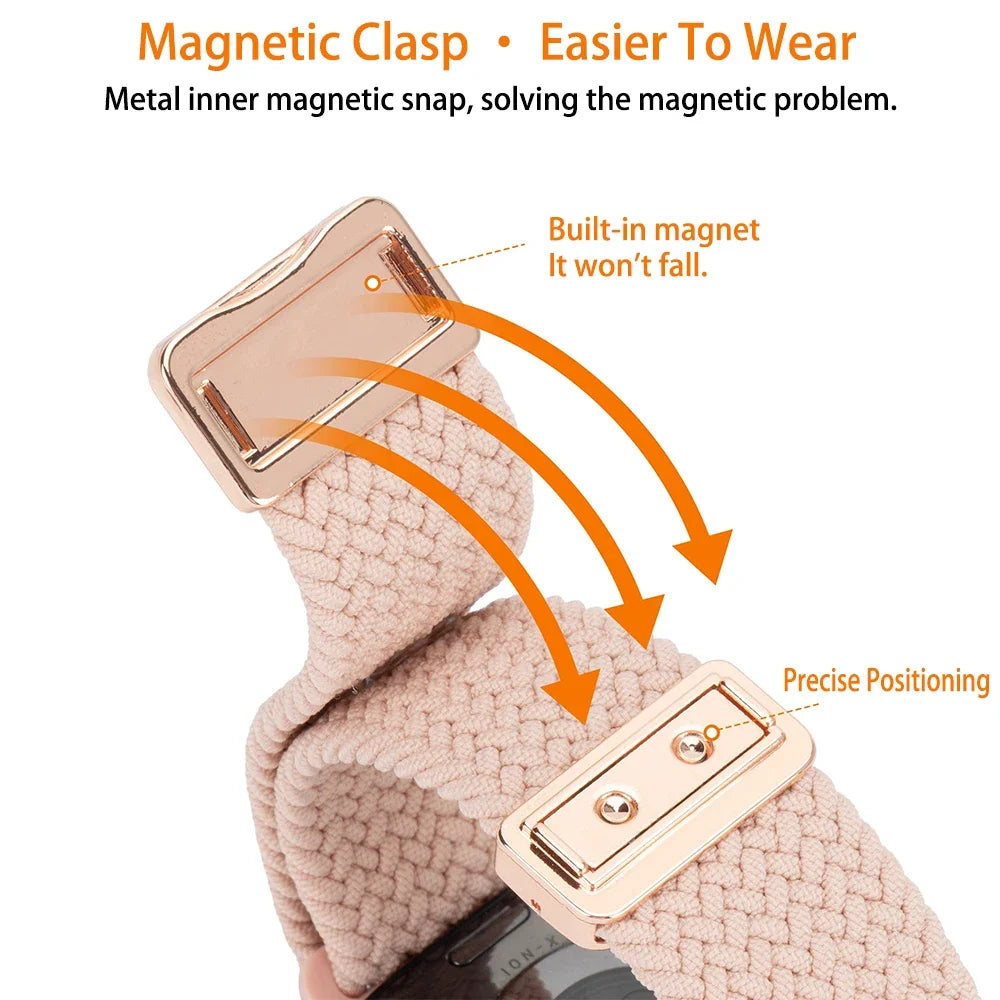 20mm 22mm Nylon Magnetic Strap For Garmin Forerunner 570/265/255/165 Music/venu 3 2/sq/sq2 Band Vivoactive 6 5 Watch Bracelet