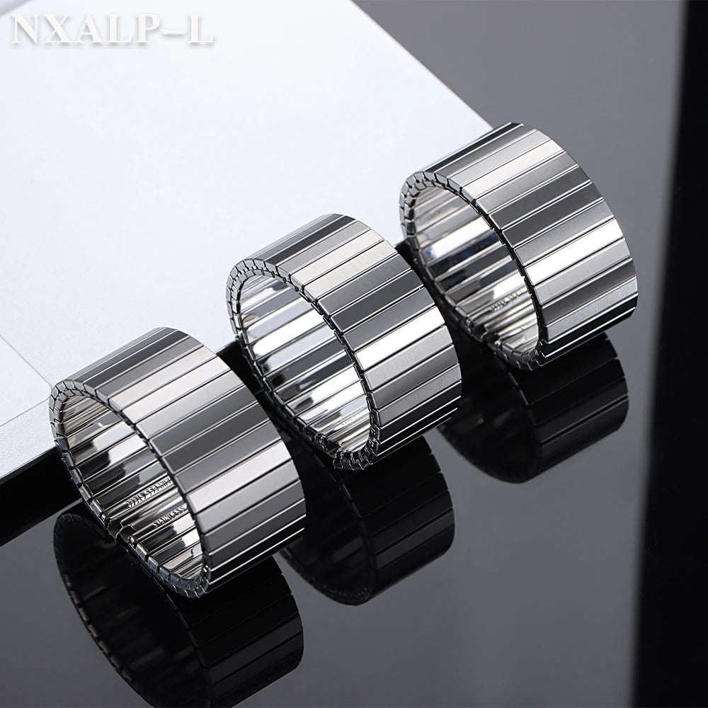 18mm 20mm 22mm Stainless Steel Elastic Stretch Strap for Huawei for Samsung Galaxy Smart Watch Band Metal Expansion Wristband