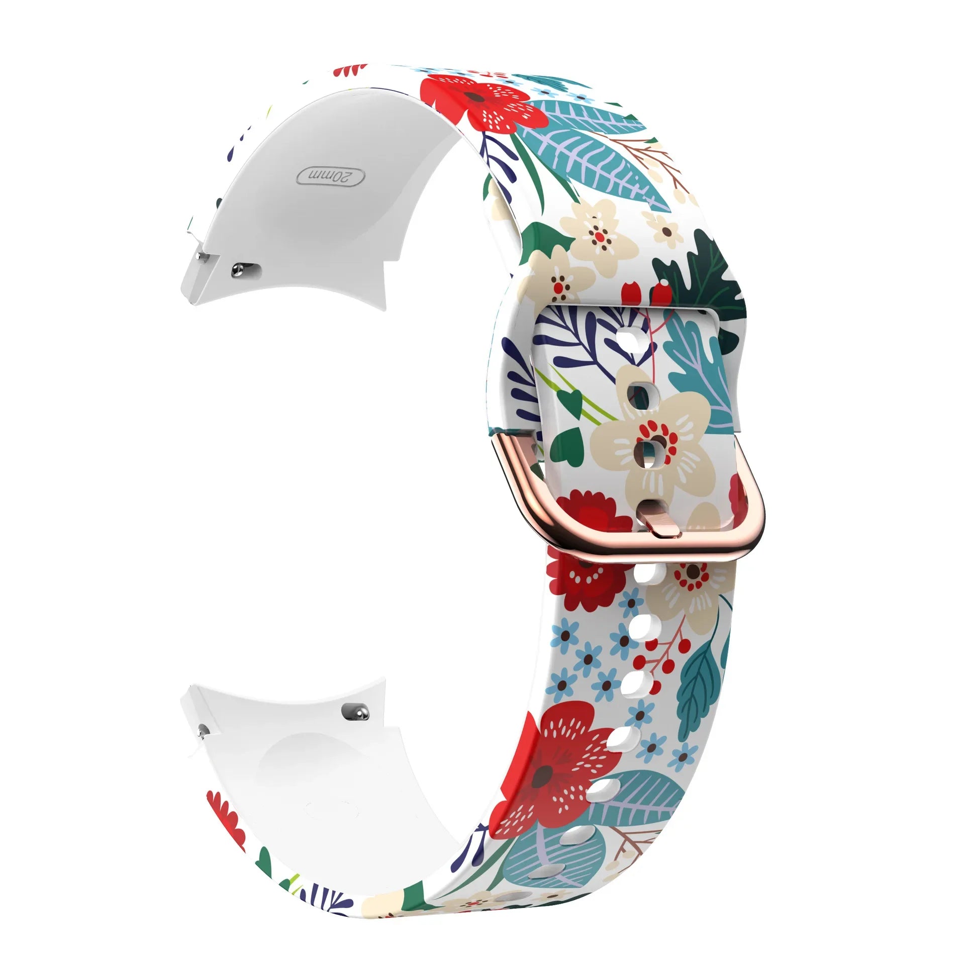 Printed Silicone Strap For Samsung Galaxy FE 4/5/6/7 40mm 44mm Colors Bracelet Watchband For Watch 4-6 Classic 47mm43mm 46mm42mm