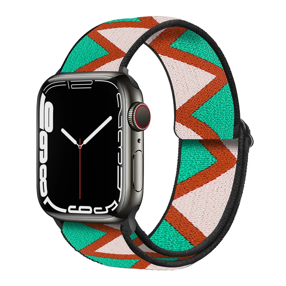 Nylon Loop band for Apple Watch band 45mm 44mm 42mm 40mm 41mm 46mm band Apple Watch Series 11 10 9 8 7 6 5 SE Ultra 3 49mm band
