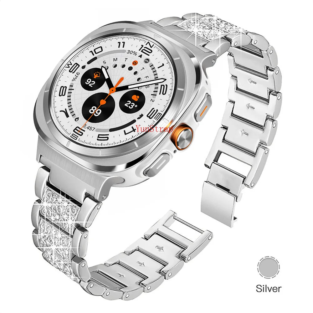 Samsung Galaxy Watch 8 8Classic Ultra Strap Metal Rhinestone Bracelet Galaxy 8 40mm 44mm 46mm 47MM Band
