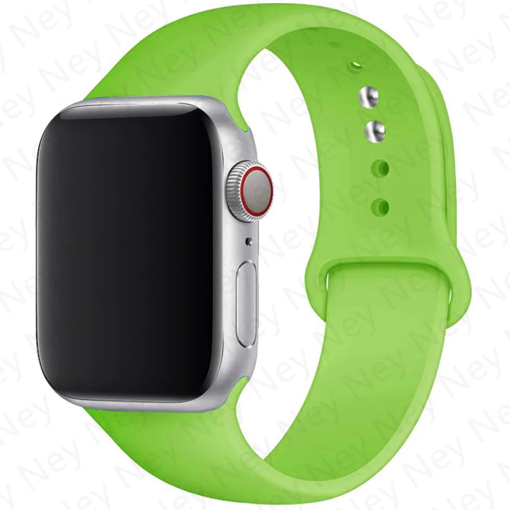 Silicone band For Apple Watch Ultra 2 49mm 44mm 45mm 40mm 49mm 41mm 38mm 42mm sport band Apple Watch Series 8 7 6 5 4 3 SE band