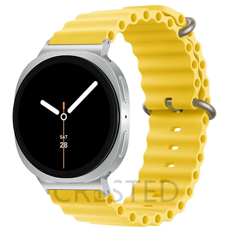 Ocean Band For Samsung Galaxy Watch 8 strap 44mm 40mm Accessories Sport Silicone Bracelet correa for Galaxy watch 8 classic 46mm