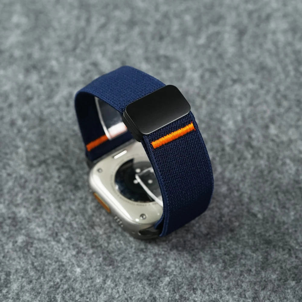 Magnetic band For Apple Watch Ultra 2 band 49mm 45mm 46mm 44mm 42mm Nylon Sport Correa band Apple Watch Series 10 9 8 7 6 5 SE