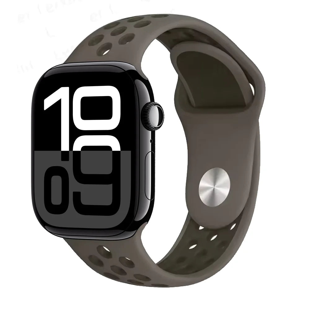 Official band For Apple Watch band 11 42mm 46mm 44mm 41mm 40mm 45mm Silicone band Apple Watch 10 9 8 7 6 5 SE 3 Ultra 3 2 49mm