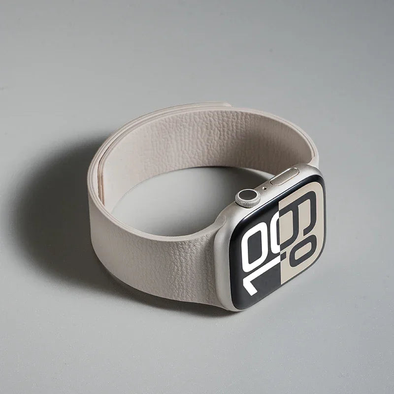 Soft Magnetic band for Apple Watch band Ultra 2 40mm 44mm 46mm 45mm 49mm 42mm 41mm Silicone correa band Apple Watch 10 SE 9 8 7 6