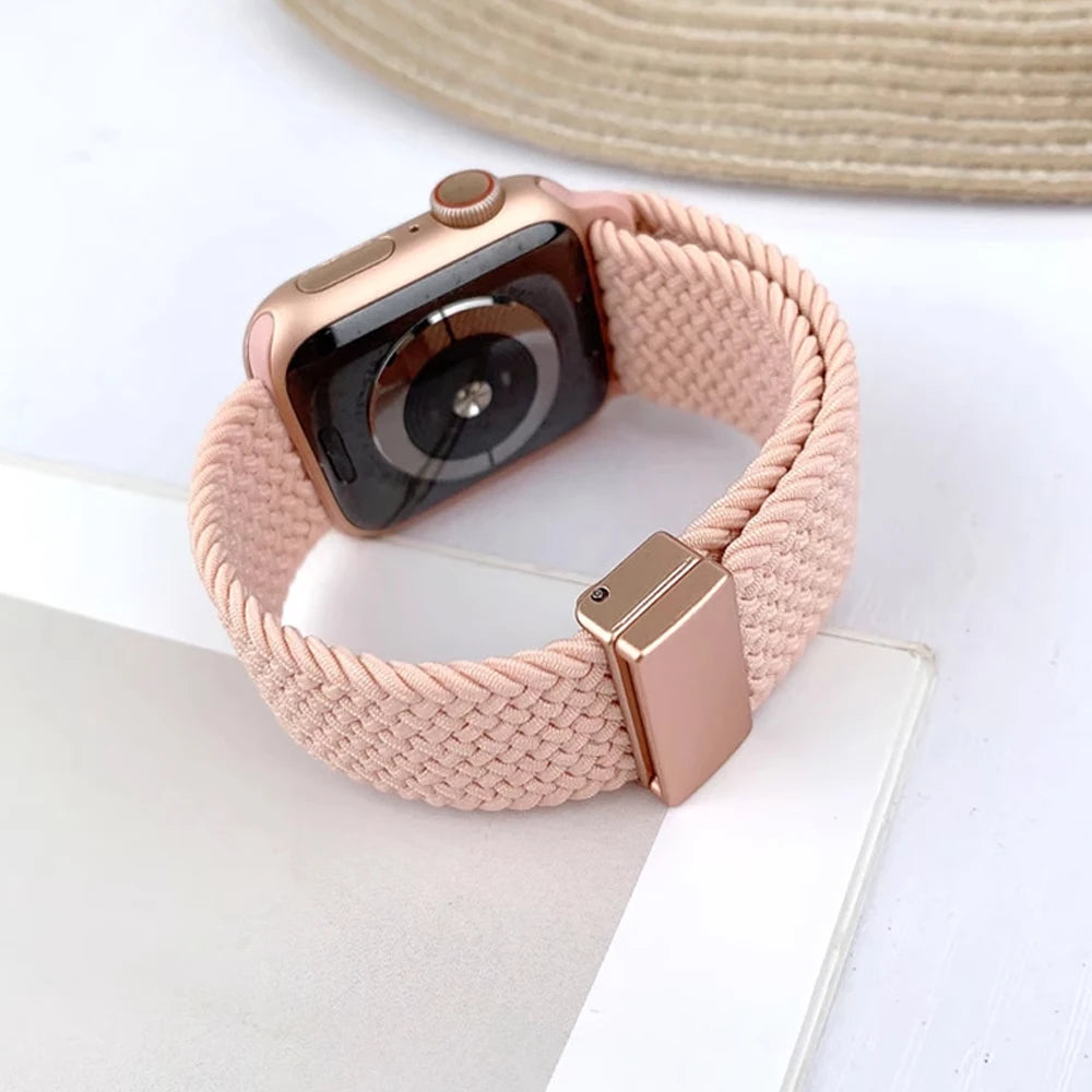 Braided LOOP band For Apple Watch 11 10 band 42mm 46mm SE3 40mm 44mm Magnetic Correa band Series 9 7 6 8 45mm 41mm 40mm Band