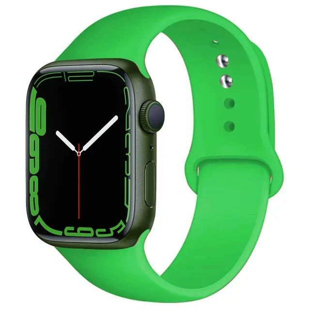 Silicone band For Apple Watch band 46mm 44mm 45mm 40mm 41mm 42mm 38mm 49mm sport band Apple Watch Series 11 10 9 8 7 6 5 SE Ultra3