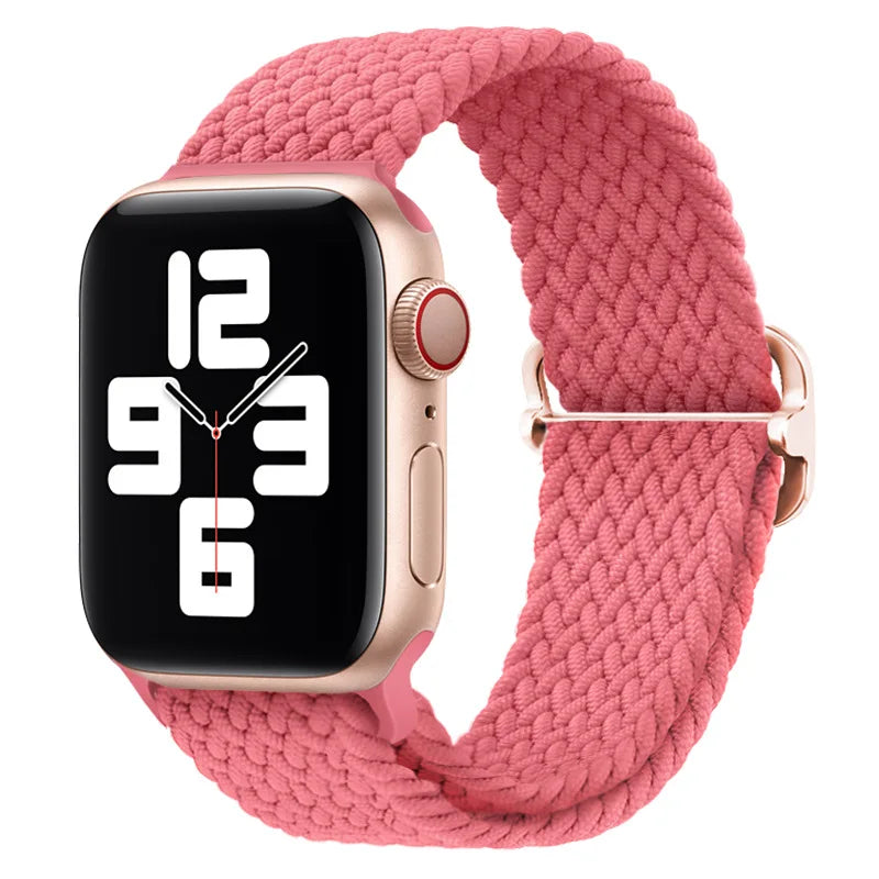Braided Solo Loop band For Apple Watch band 40mm 44mm 45mm 41mm 38mm 42mm 49mm band correa Apple Watch Series Ultra 9 8 7 6 5 SE