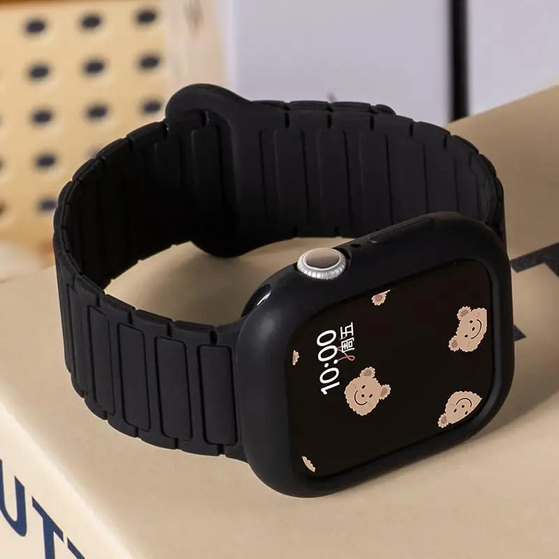 Case+band Silicone band For Apple Watch 46mm 42mm 49mm 44mm 40mm 45mm 41mm for Apple Watch Series 11 10 9 8 7 6 5 4 SE 3 Ultra 3