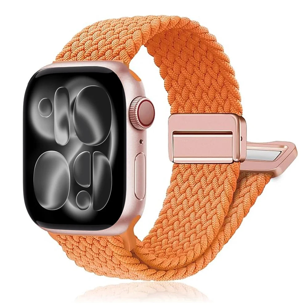 Braided LOOP band For Apple Watch 11 10 band 42mm 46mm SE3 40mm 44mm Magnetic Correa band Series 9 7 6 8 45mm 41mm 40mm Band