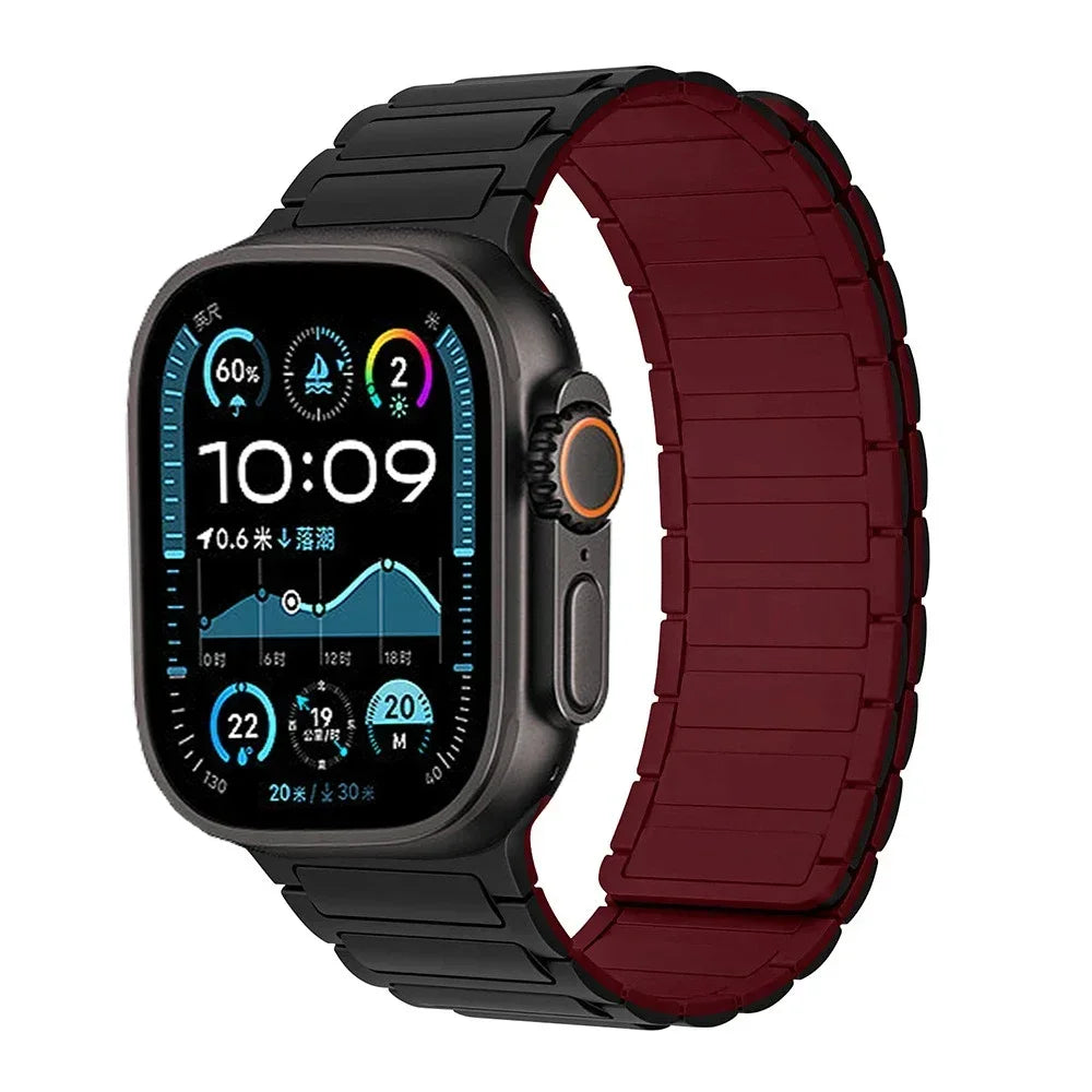 Magnetic Loop band for Apple Watch Ultra 2 1 band 49mm 10 9 8 7 46mm 42mm 45mm 41mm Silicone band Apple Watch 6 5 4 SE 40mm 44mm
