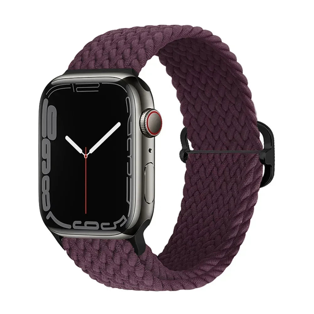 Nylon band for Apple Watch Ultra 2 band 49mm 40mm 44mm 41mm S10 46mm Elastic Braided Loop band Apple Watch Series 9 8 7 6 SE 5 4