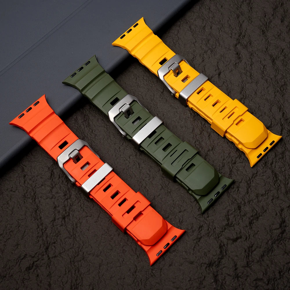 Single Tour band for Apple Watch Ultra 49mm band 44mm 45mm 46mm Men sport band Apple Watch Series 11 10 9 8 7 6 SE Luxury band