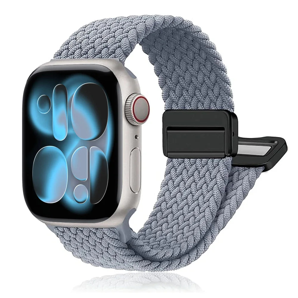 Braided LOOP band For Apple Watch 11 10 band 42mm 46mm SE3 40mm 44mm Magnetic Correa band Series 9 7 6 8 45mm 41mm 40mm Band