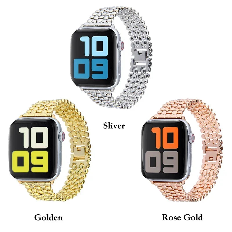 Metal band for Apple Watch Ultra 2 Series 9 8 7 45mm 42mm 44mm Stainless Steel band for Apple Watch Series 9 8 7 6 5 SE 41mm